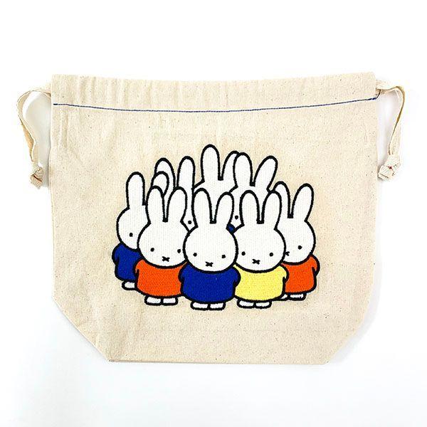 みっふぃー出品 Miffy ミッフィー miffy 巾着 刺繍ミッフィーいっぱい