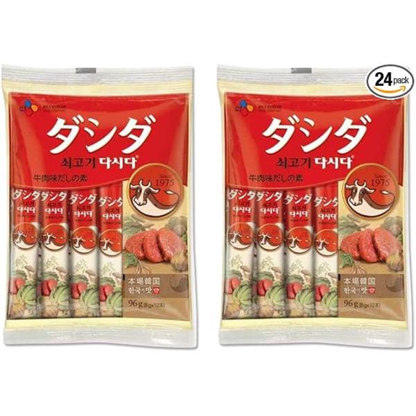 CJ ダシダ 牛肉だしの素(8g×12本)×2袋