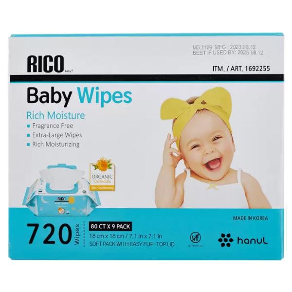 RICO 赤ちゃん用 おしりふき 720枚 Baby Wipes 韓国 コストコ