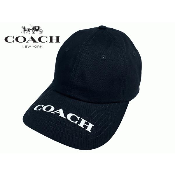 COACH コーチ キャップ 89719 BLACK ニューヨーク ロゴ入り ブラック　シグネチャー ベースボールキャップ 野球帽子