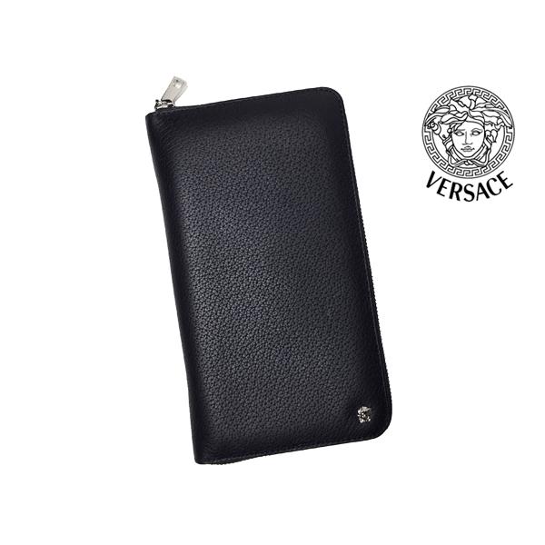 ジャンニヴェルサーチ　長財布　美品 GIANNIVERSACE(ジャンニヴェルサーチ) 長財布 - 黒 レザー（19250057