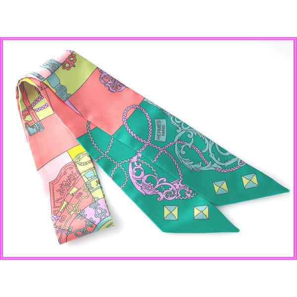 HERMES（エルメス） 062550 S13 Tours de Cles TWILLY SCARF ロゴ入り