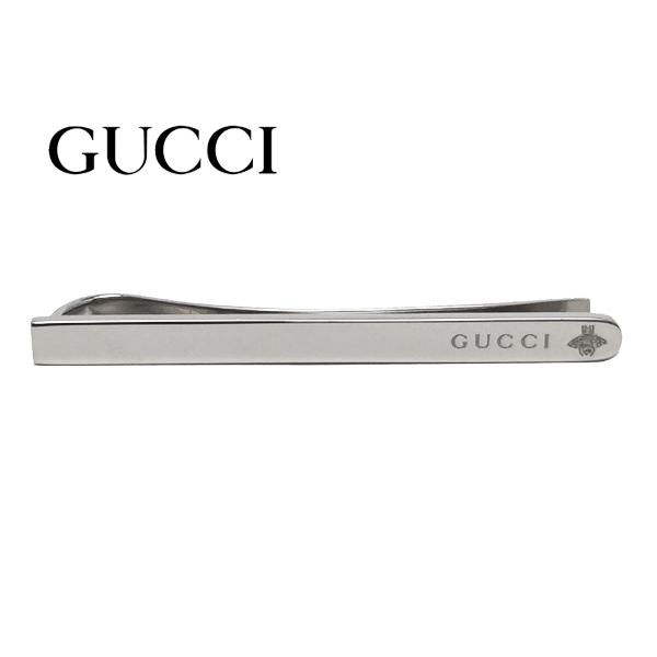 グッチ ネクタイピン GUCCI 434522 J8400 0702 TIEBAR 蜂 ビー 絵柄 ロゴ入り シルバー タイバー ネクタイピン