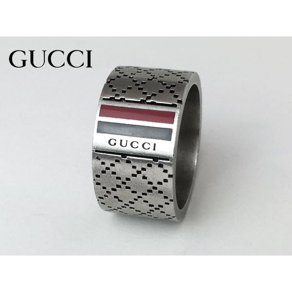 グッチ リング GUCCI 295674 J89L0 8518 ウェビングライン ロゴ入り 