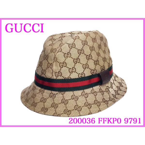 ウェビング GUCCI グッチ 200036 FFKP0 9791 レザーロゴタグ付き