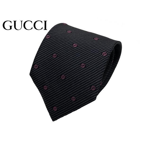 【GUCCI】GG柄ネクタイグッチ　ブラック 楽天市場】【P5倍！10/4 20:00〜10/5 23:59まで☆さらに最大