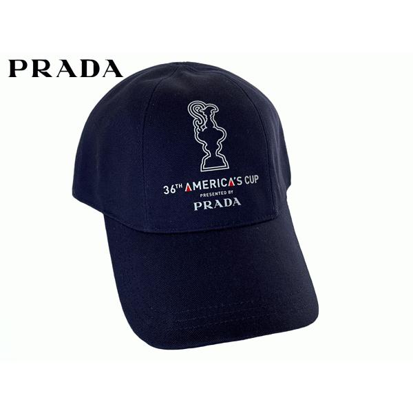 PRADA キャップ ネイビー Mサイズマジックテープ