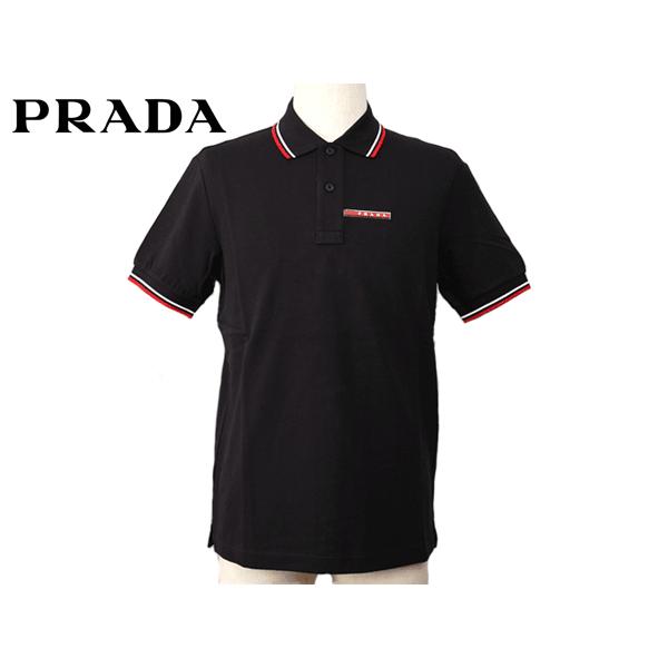 プラダ ポロシャツ PRADA SJJ887 NERO ロゴタグ 