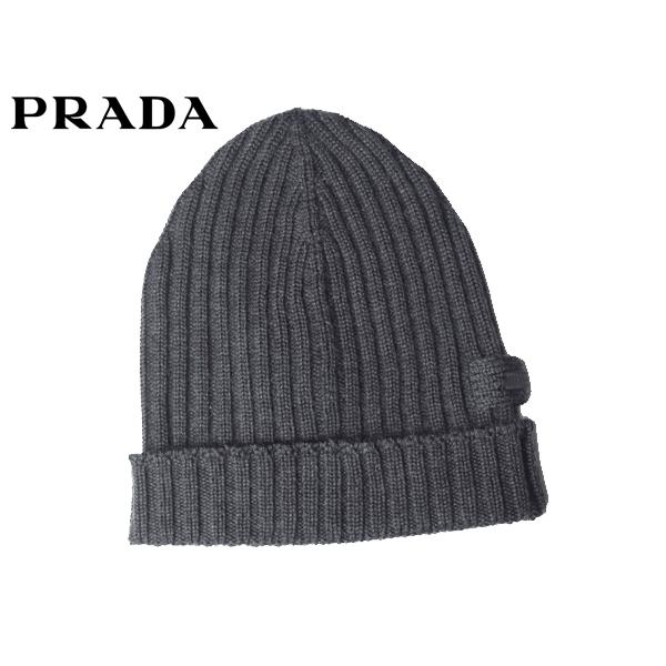 PRADA（プラダ） キャップ UMD188 ANTRACITE ロゴタグ付き