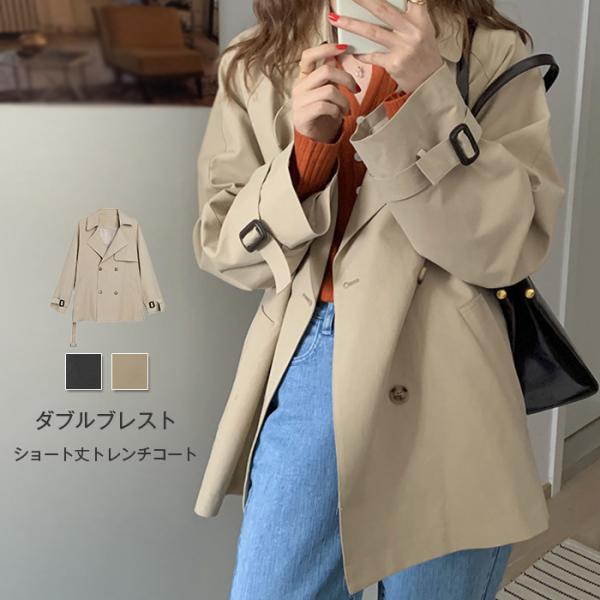 コットン コート ショート ジャケット フード付き ルーズ 長袖 1 persevere-store_p210635010a26