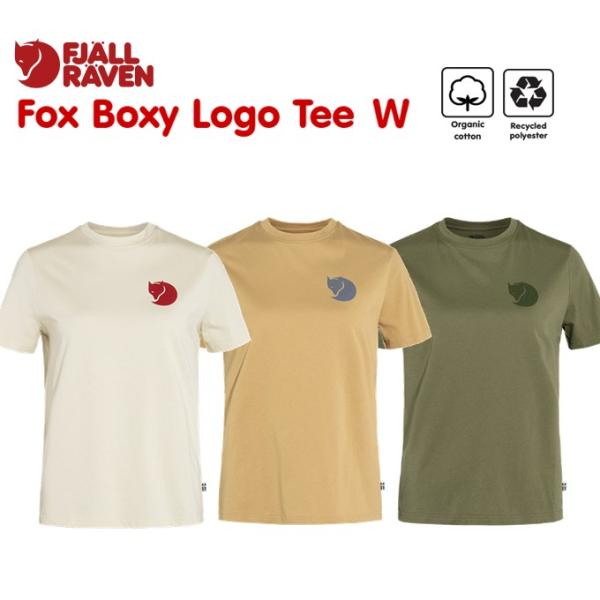 FJALL RAVEN　フェールラーベン　Fox Boxy Logo Tee W　Tシャツ　オーガニックコットン　リサイクルポリエステル