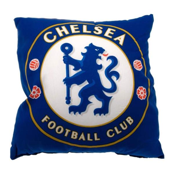 チェルシー フットボールクラブ Chelsea FC オフィシャル商品 クレスト クッション BS175 (ブルー/ホワイト)