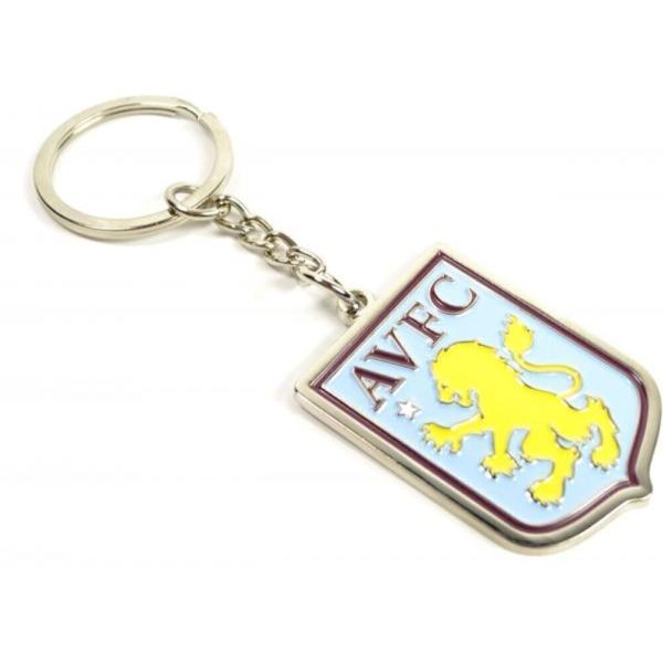アストン・ヴィラ フットボールクラブ Aston Villa FC オフィシャル商品 クレスト キーリング キーホルダー BS2591 (