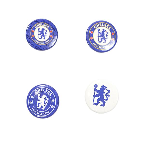 チェルシー フットボールクラブ Chelsea FC オフィシャル商品 クレスト バッジ セット (4個組) BS3982 (ブルー/ホワ
