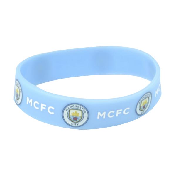 マンチェスター・シティ フットボールクラブ Manchester City FC オフィシャル商品 シリコン リストバンド BS777 (ラ