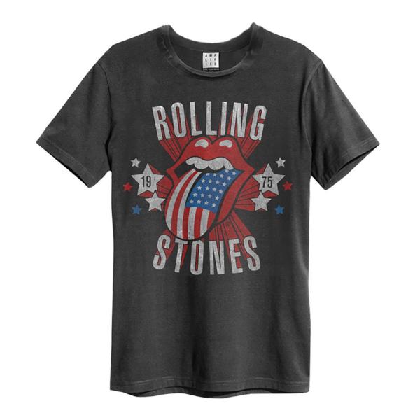 (アンプリファイド) Amplified オフィシャル商品 ユニセックス ローリング・ストーンズ Tシャツ Stateside 75 半袖 カ