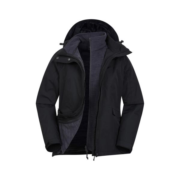 (マウンテン・ウェアハウス) Mountain Warehouse レディース Thunderstorm II ジャケット 3イン1 防水 アウター MW1467 (ブラ