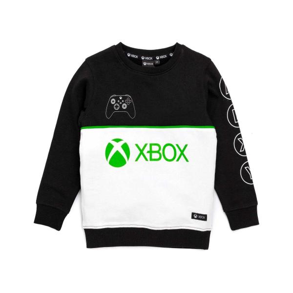 (エックスボックス) Xbox オフィシャル商品 キッズ・子供 ボーイズ トレーナー 長袖 スエットシャツ NS6591 (ブラ