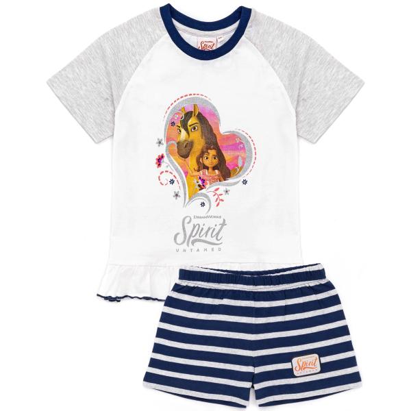 (スピリット 未知への冒険) Spirit Untamed オフィシャル商品 キッズ・子供用 半袖パジャマ 上下セット 女の子 NS676