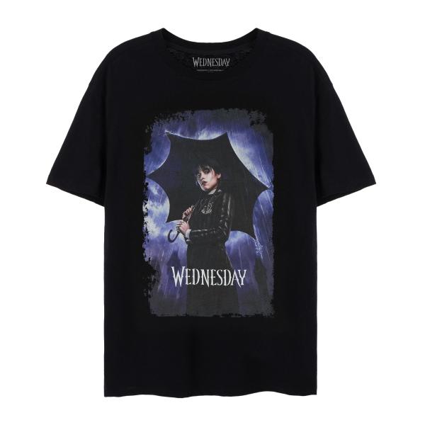 デッドストック　ウェンズデー・アダムス　Tシャツ　オフィシャル　公式　黒 黒☆新品アダムスファミリー【Wednesday】ウェンズデーTシャツ