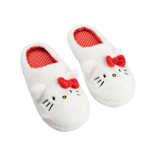 (ハローキティ) Hello Kitty オフィシャル商品 レディース キャラクターフェイス スリッパ 室内履き ルームシュー