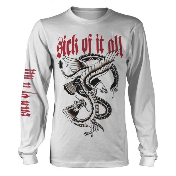 (シック・オブ・イット・オール) Sick Of It All オフィシャル商品 ユニセックス Eagle Tシャツ 長袖トップス PH1512 (