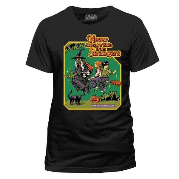 (スティーブン・ローズ) Steven Rhodes オフィシャル商品 ユニセックス Never Accept A Ride From Strangers Tシャツ 半袖 ト