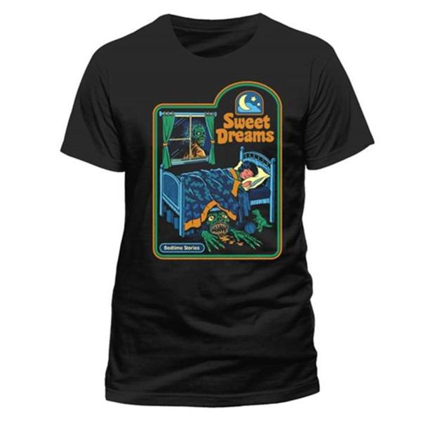 (スティーブン・ローズ) Steven Rhodes オフィシャル商品 ユニセックス Sweet Dreams Tシャツ 半袖 トップス PM1096 (ブラ