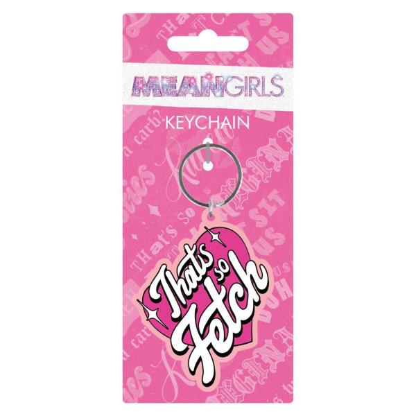 (ミーン・ガールズ) Mean Girls オフィシャル商品 PVC キーリング キーホルダー PM11200 (ピンク/ホワイト)