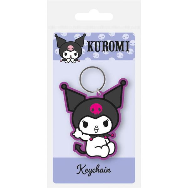 (クロミ) Kuromi オフィシャル商品 Rocking キーリング キーホルダー PM11763 (ブラック/ホワイト)