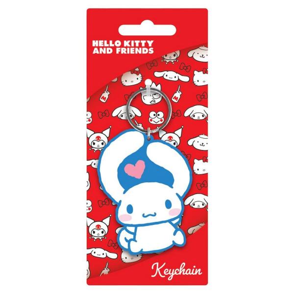 (シナモンロール) Cinnamoroll オフィシャル商品 Got Heart キーリング キーホルダー PM11965 (ホワイト/ブルー)