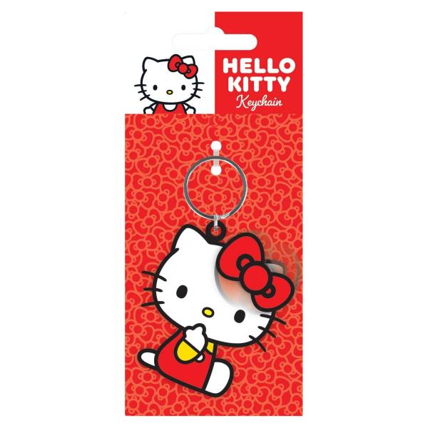 (ハローキティ) Hello Kitty オフィシャル商品 回転 キーホルダー キーリング PM12630 (レッド/ホワイト)
