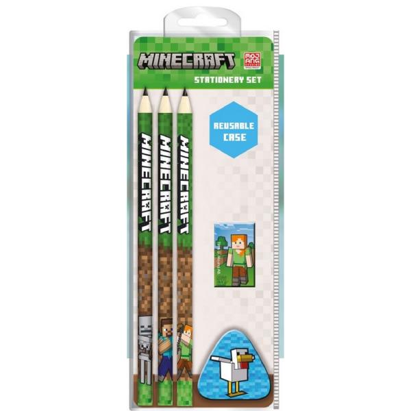 (マインクラフト) Minecraft オフィシャル商品 キッズ・子供用 キャラクター 文房具セット PM12871 (マルチカラー)