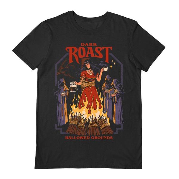 (スティーブン・ローズ) Steven Rhodes オフィシャル商品 ユニセックス Dark Roast Tシャツ 半袖 トップス PM7413 (ブラ