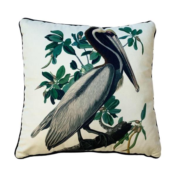 (ジョン・ジェームズ・オーデュボン) John James Audubon オフィシャル商品 Brown Pelican 中綿入り クッション PM9587 (ホ