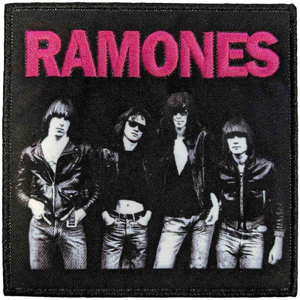 (ラモーンズ) Ramones オフィシャル商品 Band Photo ワッペン アイロン装着 パッチ RO10164 (ブラック/ピンク)