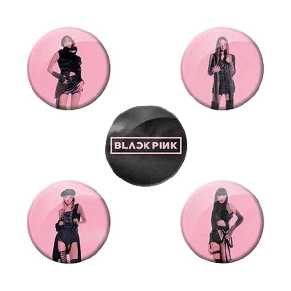 BLACKPINK ピンバッジ 4個セット ブラックピンク) BlackPink オフィシャル商品 Logo バッジ
