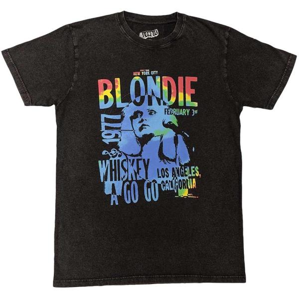 (ブロンディ) Blondie オフィシャル商品 ユニセックス Whiskey A Go Go Tシャツ 半袖 トップス RO11029 (ウォッシュドブ