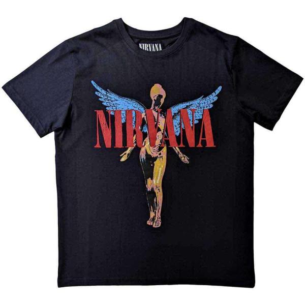 (ニルヴァーナ) Nirvana オフィシャル商品 キッズ・子供 Angelic Tシャツ 半袖 トップス RO11918 (ブラック)