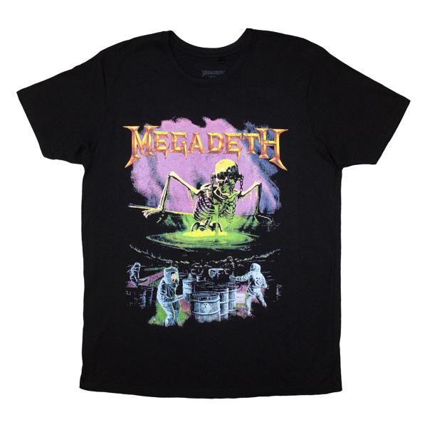 (メガデス) Megadeth オフィシャル商品 ユニセックス Contaminated Tシャツ バックプリント 半袖 トップス RO12735 (ブラ