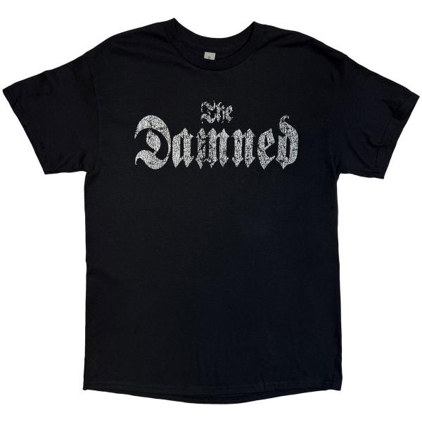 (ダムド) The Damned オフィシャル商品 ユニセックス EU Tour Summer 24 Tシャツ ディストレスド ロゴ バックプリント