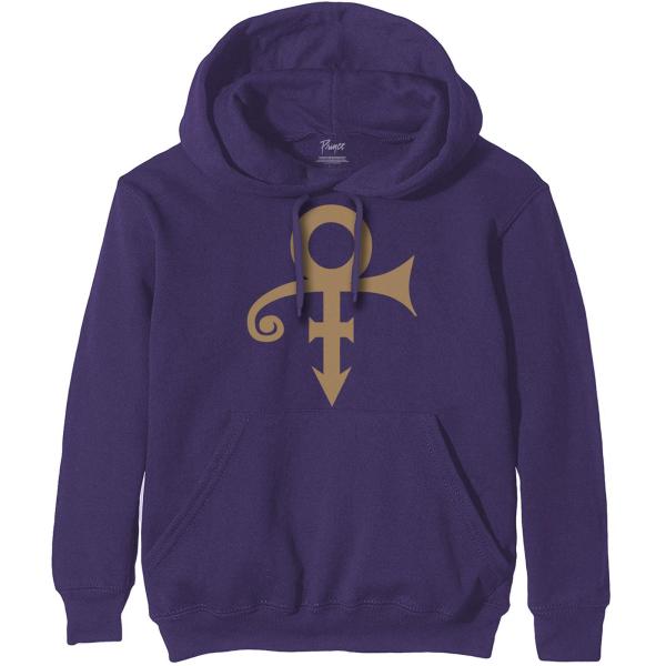 (プリンス) Prince オフィシャル商品 ユニセックス シンボル パーカー フード付き トレーナー RO1659 (パープル)