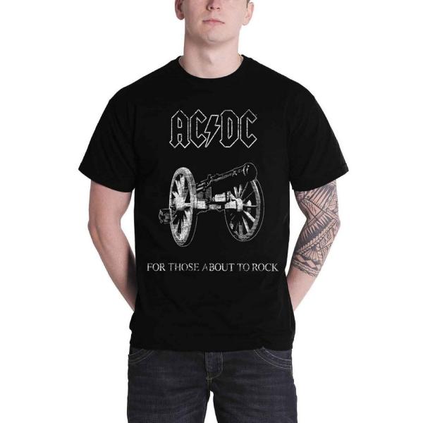 (エーシー・ディーシー) AC/DC オフィシャル商品 ユニセックス About To Rock Tシャツ 半袖 トップス RO191 (ブラック)