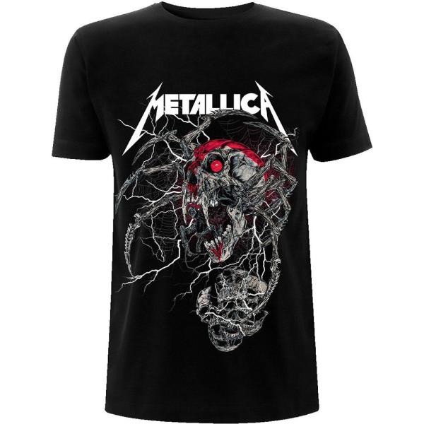 (メタリカ) Metallica オフィシャル商品 ユニセックス Spider Dead Tシャツ 半袖 トップス RO252 (ブラック)