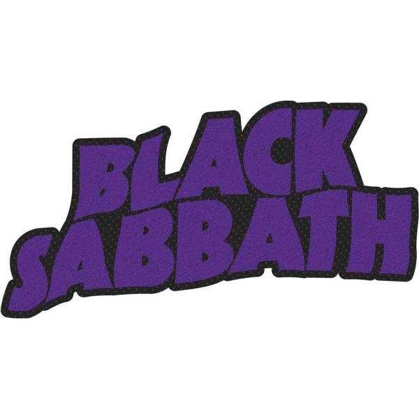 (ブラック・サバス) Black Sabbath オフィシャル商品 ロゴ カットアウト ワッペン 織地 パッチ RO2945 (パープル)