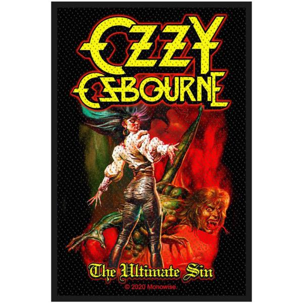 (オジー・オズボーン) Ozzy Osbourne オフィシャル商品 The Ultimate Sin ワッペン パッチ RO3283 (マルチカラー)