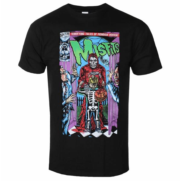 (ミスフィッツ) Misfits オフィシャル商品 ユニセックス Trick Or Treat Tシャツ コットン 半袖 トップス RO3539 (ブラッ