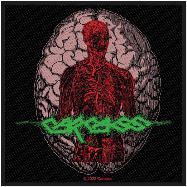 (カーカス) Carcass オフィシャル商品 Cabeza ワッペン スタンダード パッチ RO4443 (ブラック/レッド/グリーン)