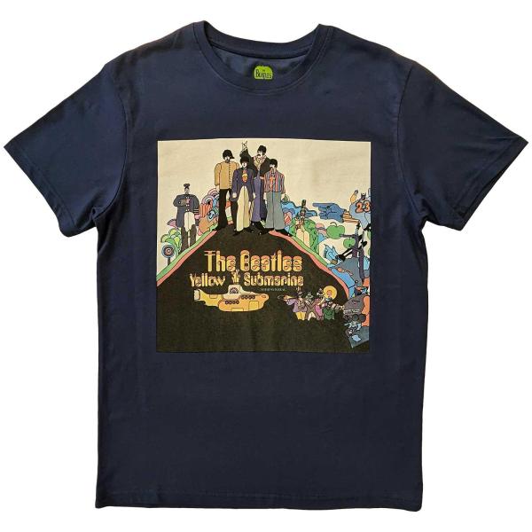 (ビートルズ) The Beatles オフィシャル商品 ユニセックス Yellow Submarine Tシャツ コットン 半袖 トップス RO5690 (デニ