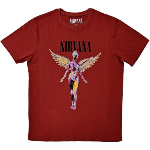 (ニルヴァーナ) Nirvana オフィシャル商品 ユニセックス In Utero Tシャツ 半袖 トップス RO5919 (レッド)